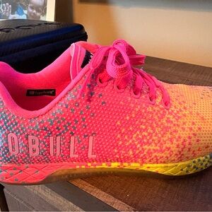 NOBULL Bright Pink and Yellow Trainers